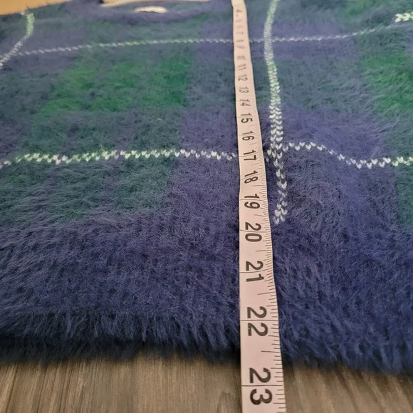 SO Goods For Life Women's Pullover Sweater L Blue and Green Nylon Long Sleeves - Picture 5 of 7